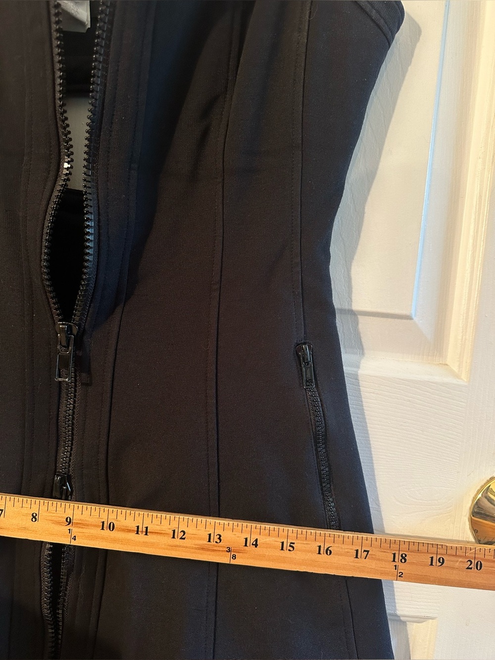 TOCCIN (NY) 6 Quiet Luxury Edge Grunge Whimsigoth Taylor Zip Front Mini Dress - Picture 14 of 15